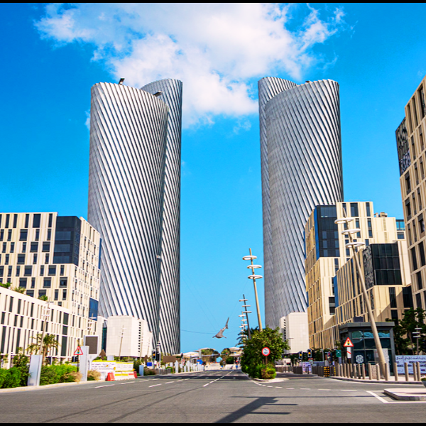 Architectural rendering of Lusail Towers in Qatar